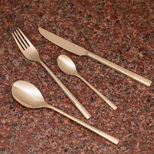 Dekoria Sztućce Luxus Gold komplet dla 6 osób 24 części 43,5x32,5x6cm 809-831 - Zestawy sztućców - miniaturka - grafika 1