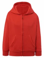 Bluzy dla dziewczynek - Bluza dziecięca rozpinana z kapturem czerwona z misiem Tup Tup - miniaturka - grafika 1