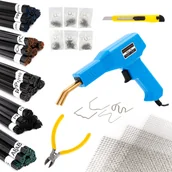 Lutownice - Zszywacz Do Plastiku H50 + 5 Spoiw + 3 Rodzaje Siatek + 800 Zszywek 6 Rodzajów, Nożyk, Szczypce - miniaturka - grafika 1
