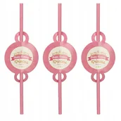 Słomki do napojów - Słomki Rurki Papierowe Happy Birthday Princess 6SZ - miniaturka - grafika 1