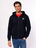 Bluzy męskie - HEAVY TOOLS MĘSKA BLUZA ROZPINANA Z KAPTUREM SALOMA GRANATOWA ROZMIAR XXL - miniaturka - grafika 1