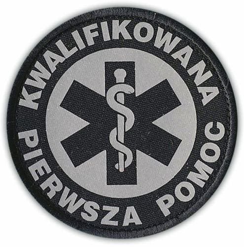 TD Systems Emblemat odblaskowy KWALIFIKOWANA PIERWSZA POMOC 20 cm