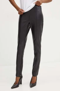 Silvian Heach spodnie CALOW damskie kolor czarny dopasowane high waist GPA24336LE - Spodnie damskie - miniaturka - grafika 1