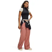 Spodnie damskie - Damskie spodnie casual tkaninowe Under Armour UA Unstoppable Wvn Parachute - pomarańczowe - miniaturka - grafika 1