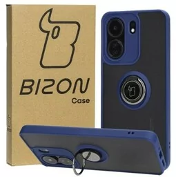 Bizon Etui Case Hybrid Ring do Xiaomi Redmi 13C / Poco C65, granatowe - Etui i futerały do telefonów - miniaturka - grafika 1