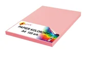 Szkolne artykuły papiernicze - Papier kolorowy A4 80g różowy pastelowy 100 arkuszy - miniaturka - grafika 1