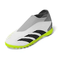 Piłka nożna - adidas Unisex Accuracy.3 buty piłkarskie bez sznurowadeł, Ftwr biały rdzeń czarny klarowna cytryna, 34 EU - miniaturka - grafika 1