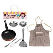 Zabawki AGD - Zestaw kuchenny z fartuchem 7 elementów 110820 - ASKATO - miniaturka - grafika 1