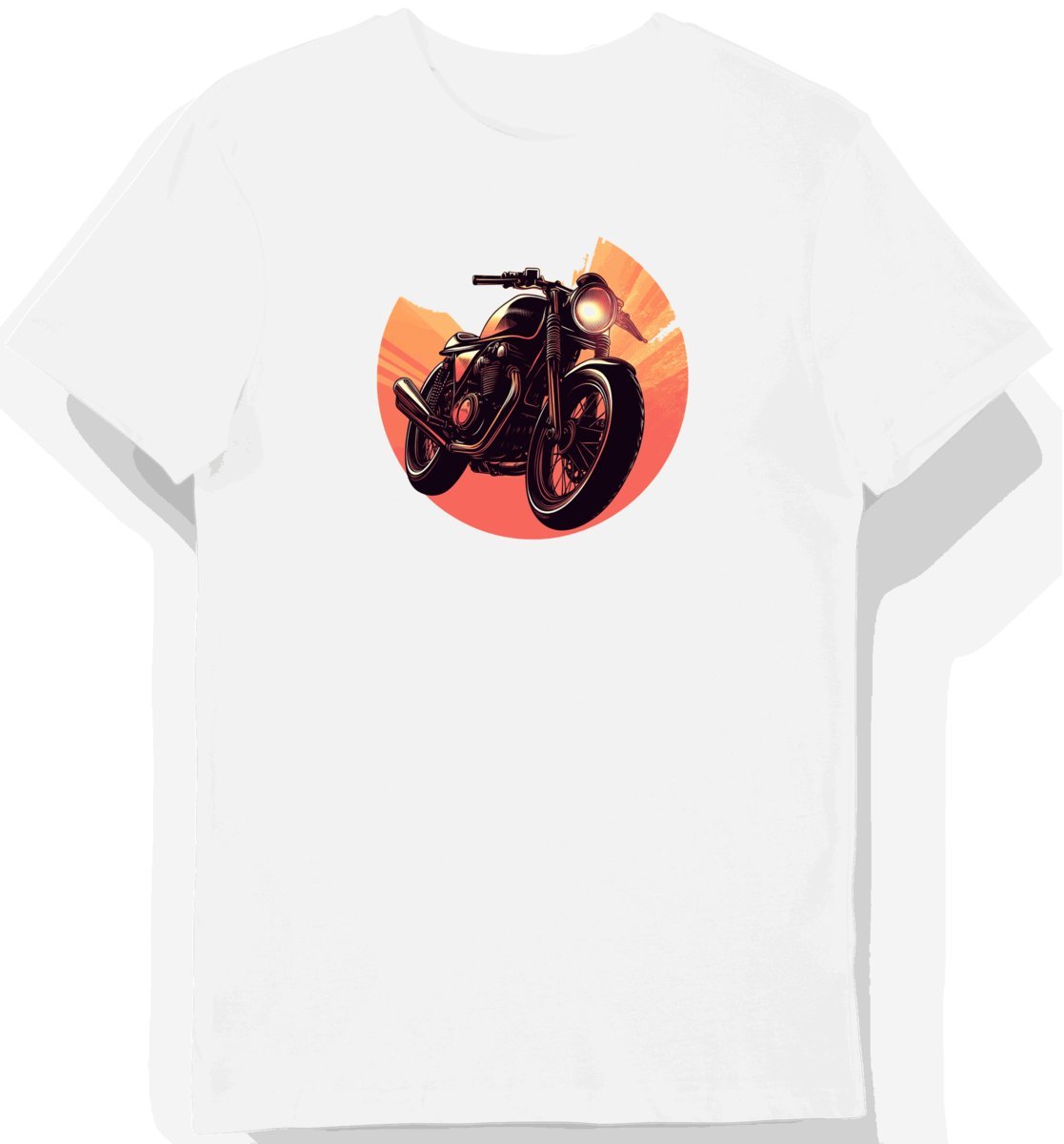 Koszulka męska biała Elegancka Sylwetka Cafe Racer S