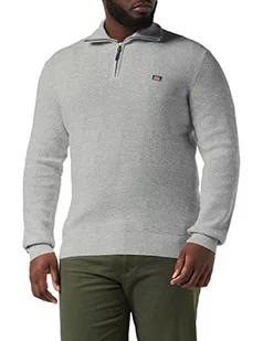 GANT Sweter męski, szary melanż, L - Swetry męskie - miniaturka - grafika 1