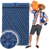 Materace turystyczne - Materac dwuosobowy ciemny niebieski - miniaturka - grafika 1