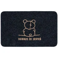 Wycieraczki - Wycieraczka At Home 40 x 60 cm Dobrze że jesteś antracyt - miniaturka - grafika 1
