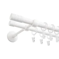 Karnisze - Karnisz podwójny Vito II 160 cm 19/16 mm biały mat GO/ON! - miniaturka - grafika 1