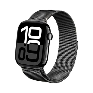 Crong Milano Steel - Pasek ze stali nierdzewnej do Apple Watch 38/40/41/42 mm (grafitowy) - Akcesoria do smartwatchy - miniaturka - grafika 1