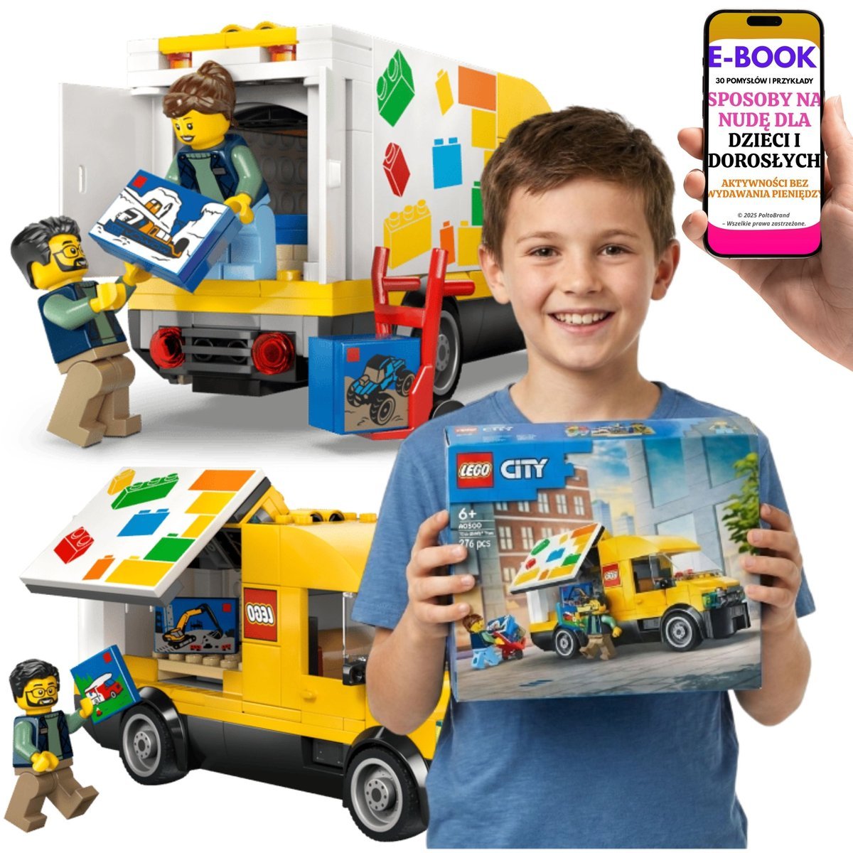 LEGO CITY 60500 Samochód Dostawczy Furgonetka LEGO City + E-BOOK-3