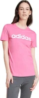 Koszulki i topy damskie - Adidas Koszulka damska adidas Loungewear Essentials Slim Logo Tee różowa IY9191 S - miniaturka - grafika 1