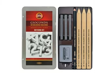 Koh-I-Noor Zestaw do szkicowania Gioconda w metalowej kasetce - Przybory szkolne - miniaturka - grafika 2