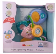 Gryzaki dla dzieci - ELEFUN GRYZAK Z GRZECHOTKĄ KLUCZYKI DŹWIĘK 0m+ - miniaturka - grafika 1