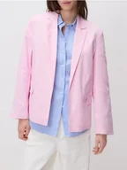 Marynarki i żakiety damskie - Reserved - Marynarka z dodatkiem lnu - pastelowy róż - miniaturka - grafika 1