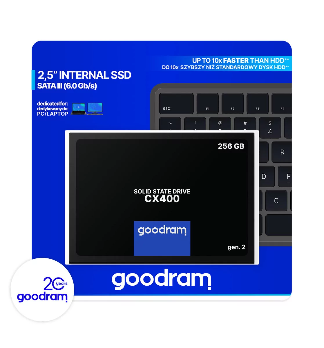 Goodram dysk SSD 256GB CX400 G.2 2