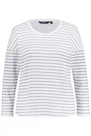 Koszulki i topy damskie - Ulla Popken Damska koszulka oversized Loungewear, szary melanż, 54-56 - miniaturka - grafika 1