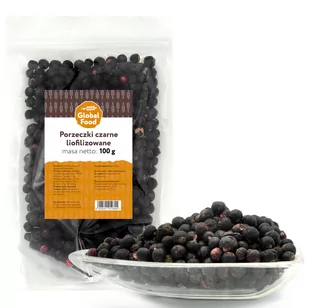 PORZECZKI CZARNE LIOFILIZOWANE CAŁE OWOCE GLOBAL FOOD 100G - Owoce świeże i suszone - miniaturka - grafika 1