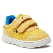 Buty dla chłopców - Sneakersy Tommy Hilfiger Low Cut Velcro Sneaker T1B9-33332-1694 Yellow 200 - miniaturka - grafika 1