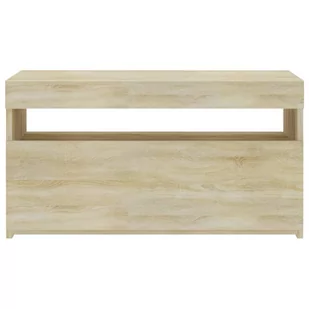 Lumarko Szafka TV z oświetleniem LED, dąb sonoma, 75x35x40 cm - Szafki RTV - miniaturka - grafika 10