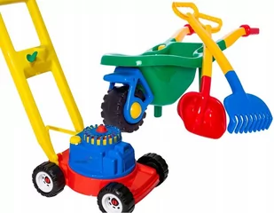 Hemar Zielona Ogrodowa Taczka 74 Cm + Łopatka, Grabki, Kosiarka - Zabawki do piasku - miniaturka - grafika 1