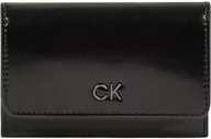 Portfele - Calvin Klein Damski codzienny portfel SM Trifold W/Zip_Shiny K60K612425, czarny (Ck Black), jeden rozmiar, Czarny (Ck Black), Rozmiar Uniwersalny - miniaturka - grafika 1