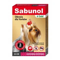 Artykuły przeciw pasożytom - Dr Seidla Dermapharm Sabunol Gpi Obroża Przeciw Pchłom Dla Yorka Ozdobna Różowa 35Cm - miniaturka - grafika 1