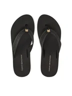 Klapki i japonki damskie - Tommy Hilfiger Japonki Hilfiger Webbing Beach Sandal FW0FW08515 Czarny - miniaturka - grafika 1