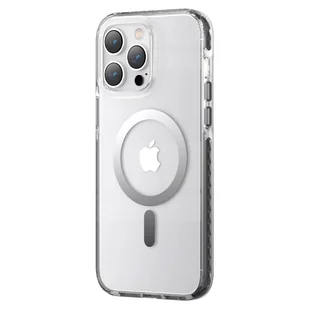 Kingxbar PQY Ice Crystal Series magnetyczne etui iPhone 14 MagSafe szare - Etui i futerały do telefonów - miniaturka - grafika 1
