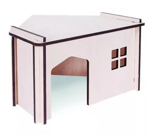 COMFY, Pi/Com Domek Drewniany składany, Narożny 2, 113989 - Akcesoria dla gryzoni - miniaturka - grafika 1