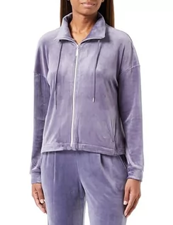 Koszulki i topy damskie - Triumph Damska Cozy Comfort Velour Zip Jacket Pajama Top, Slate, 40 - grafika 1