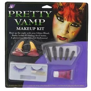 Make-up party "Diablica" tipsy, rzęsy, rogi 70440 - Dodatki do strojów karnawałowych - miniaturka - grafika 1