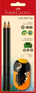 Faber-Castell 183570  Grip 2001 zestaw -częściowy, podwójne szpiczasto puszka zwierząt i 2 ołówki (do wyboru) 183570 - Ołówki - miniaturka - grafika 2