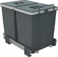 Kosze na śmieci - Sortownik na śmieci Ecofil PF01 34B2 2 kosze Elletipi do szafki 40 cm - miniaturka - grafika 1