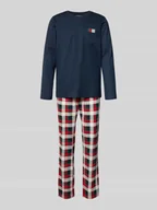 Piżamy męskie - Zestaw piżamowy o kroju relaxed fit z kieszenią na piersi - miniaturka - grafika 1