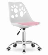 Krzesła - Krzesło Obrotowe Print - Biało-Różowe - miniaturka - grafika 1