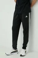 Spodnie męskie - adidas spodnie dresowe bawełniane męskie kolor czarny z aplikacją - miniaturka - grafika 1