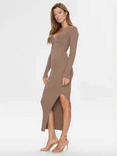 Calvin Klein Sukienka dzianinowa K20K205997 Beżowy Slim Fit - Sukienki - miniaturka - grafika 1