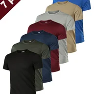 Inne - TEMU Zestaw 7 sztuk męskich sportowych T-shirtów - 100% poliester, szybkoschnące, oddychające, z krótkim rękawem i okrągłym dekoltem, idealne do - miniaturka - grafika 1