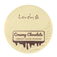 Pudry do twarzy - LOVELY Creamy Chocolate Loose Powder Czekoladowy, matowy puder brązujący do twarzy i ciała z ekstraktem z Nasion Kakao 8g - miniaturka - grafika 1