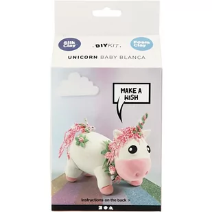 Creativ Company A/S Jednorożec z mas silk i foam clay - Zabawki kreatywne - miniaturka - grafika 1
