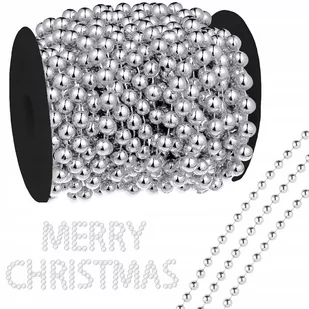 Łańcuch Na Choinkę Koraliki Girlanda Szpula Stroik - Oświetlenie świąteczne - miniaturka - grafika 1