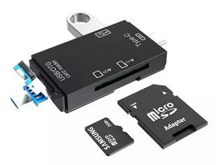 UNIWERSALNY CZYTNIK KART PAMIĘCI micro SD i SD OTG czarny AK180B - Czytniki kart pamięci - miniaturka - grafika 1