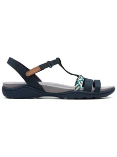 Clarks Skórzane sandały "Amanda Tealite" w kolorze granatowym - Sandały damskie - miniaturka - grafika 1