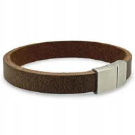 Bransolety męskie - Bransoletka Męska Skórzana - Wyjątkowy Design -Parker Quality - ROZMIAR XXL - miniaturka - grafika 1