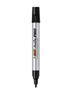 Markery permanentne - BIC Marker permanentny Ultra-Resistant Marking PRO czarny okrągły metalowy 8119 - miniaturka - grafika 1